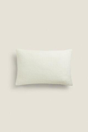 ZARA HOME ОДНОТОННЫЙ ЧЕХОЛ НА ПОДУШКУ, ЖЕЛТОВАТО-БЕЛЫЙ