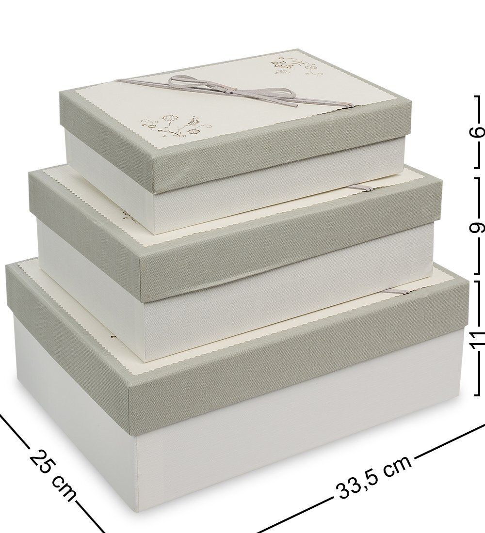 Packing Symphony WF-69-B Набор коробок из 3шт «Прямоугольник» цв.белый