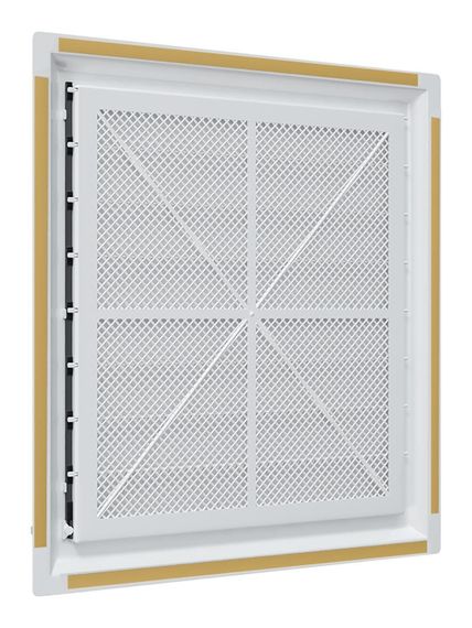 Решетка вентиляционная AIRVENT регулируемая жалюзи 402х442 пластик ERA
