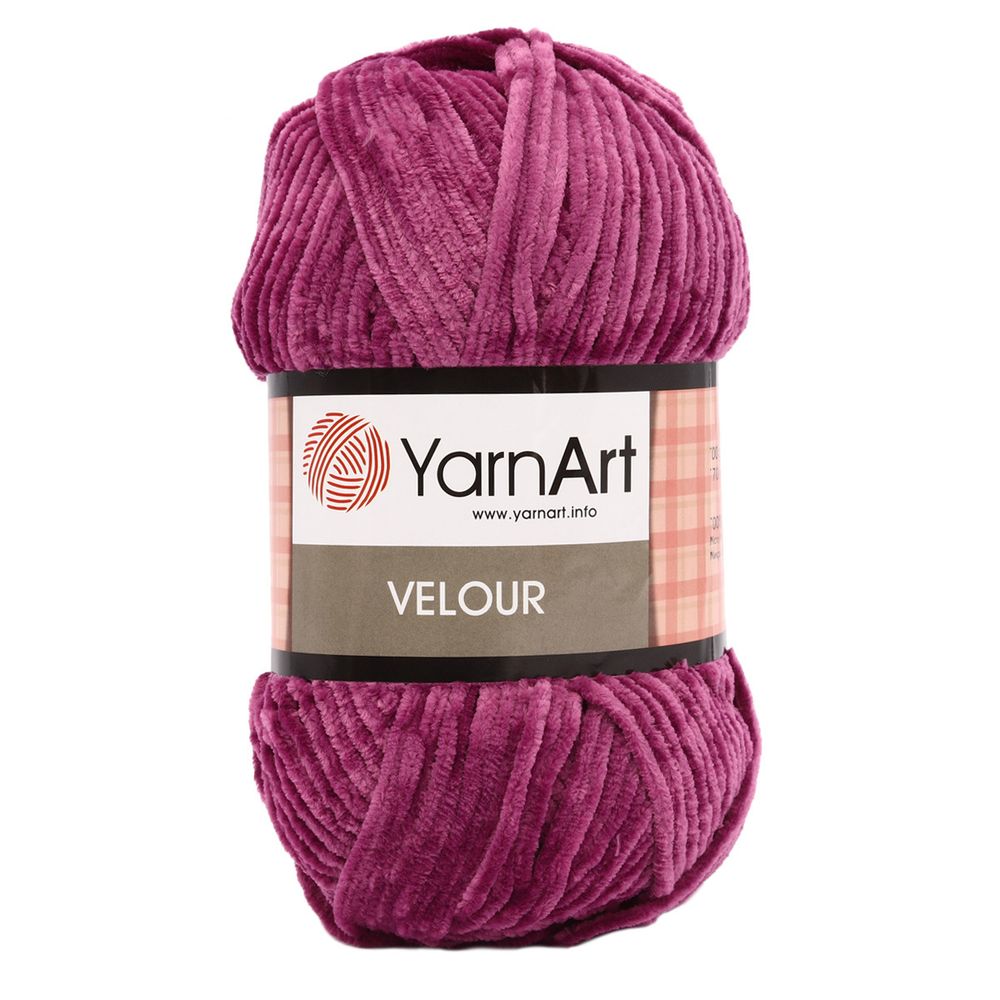 Пряжа YarnArt (ЯрнАрт) Velour / уп.5 мот. по 100 г, 170м, 855 пурпурный Пряжа YarnArt (ЯрнАрт) Velour / уп.5 мот. по 100 г, 170м, 855 пурпурный