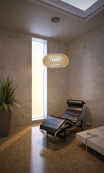 Кресло-шезлонг Chaise Lounge, черная натуральная кожа