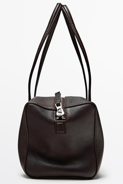 Massimo Dutti Мини-сумка из кожи наппа, коричневый