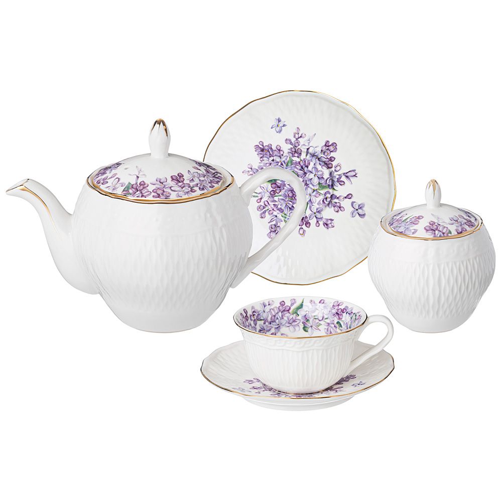 ЧАЙНЫЙ СЕРВИЗ LEFARD "LILAC" НА 6 ПЕР. 14 ПР. 800/300/250 МЛ (КОР=1НАБ.)