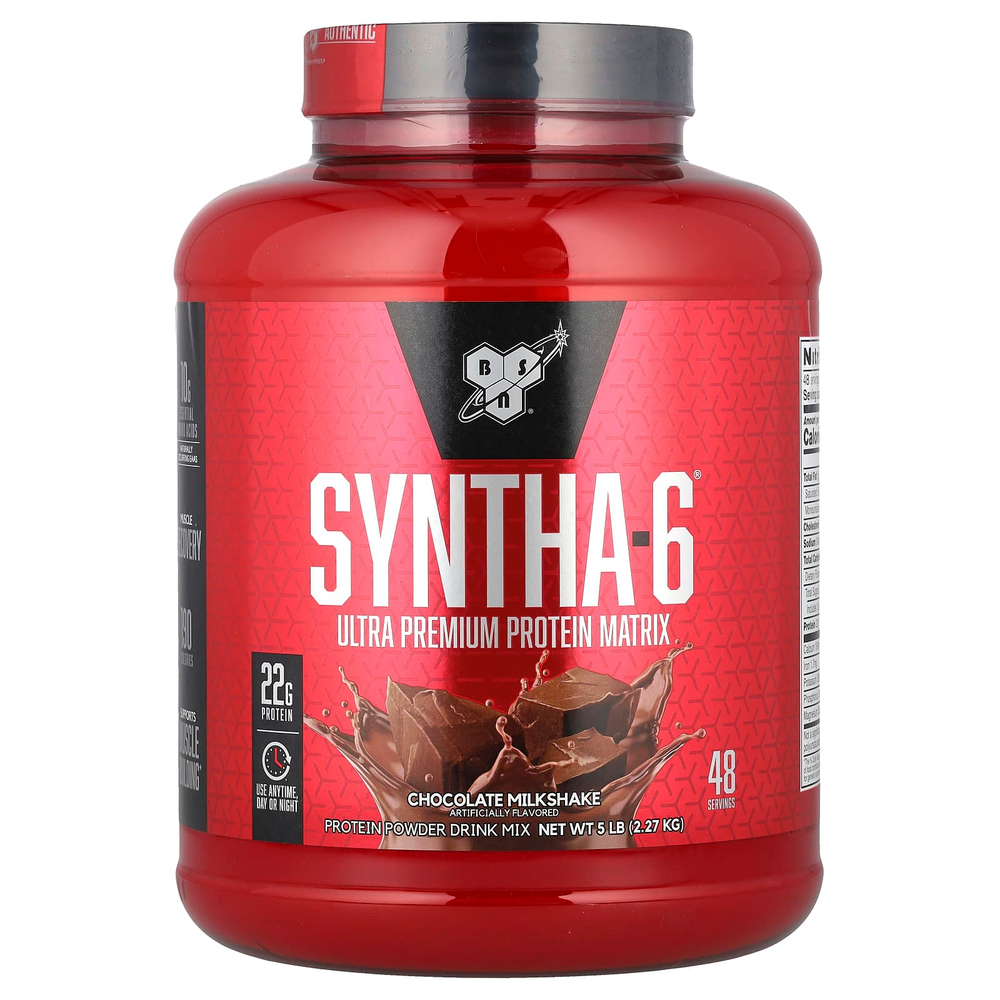 BSN, Syntha-6, протеиновая матрица ультрапремиального качества, со вкусом шоколадного коктейля, 2,27 кг (5 фунтов)