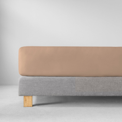 Простыня на резинке 200x200 Estella 320 karamel карамельная
