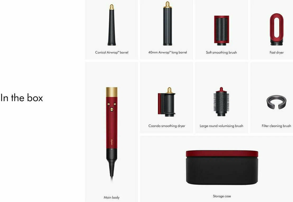 Фен-стайлер Dyson Airwrap Complete Long HS08, Velvet Red/Gold KR