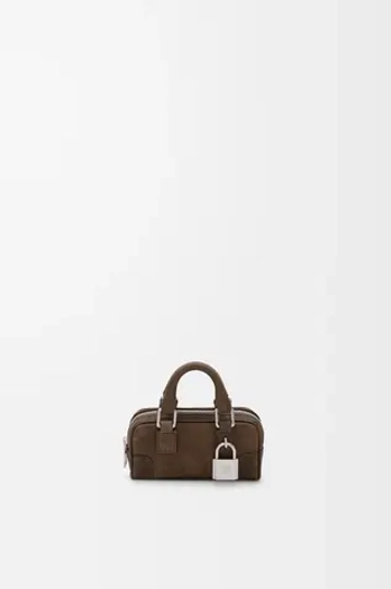 Loewe Сумка Amazona Nano в блестящей телячьей коже, коричневый