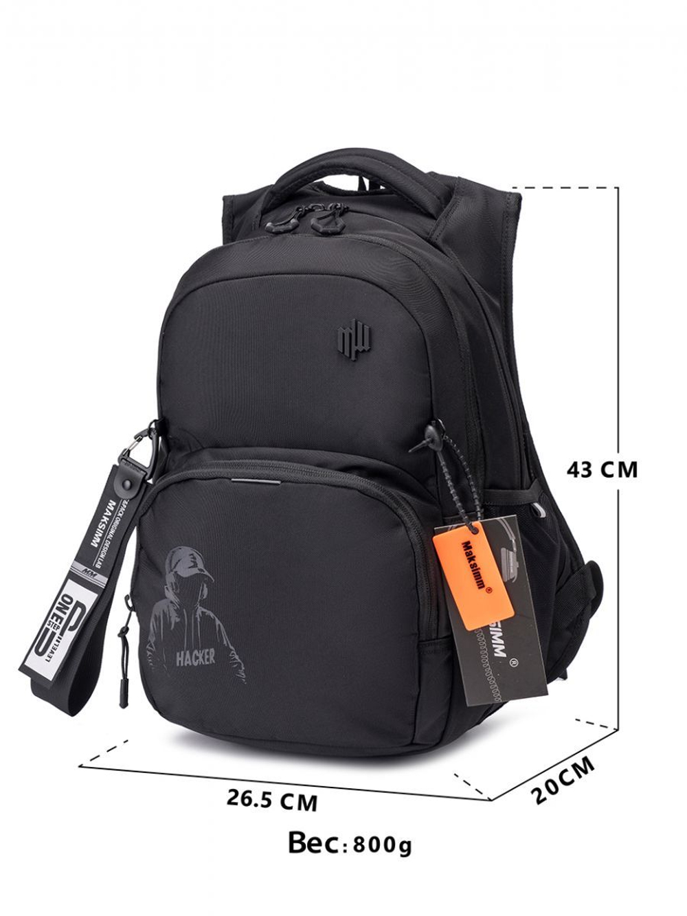Рюкзак Maksimm E224 Hacker (Black)