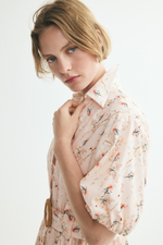Хлопковое платье-рубашка с ремнём - H&M