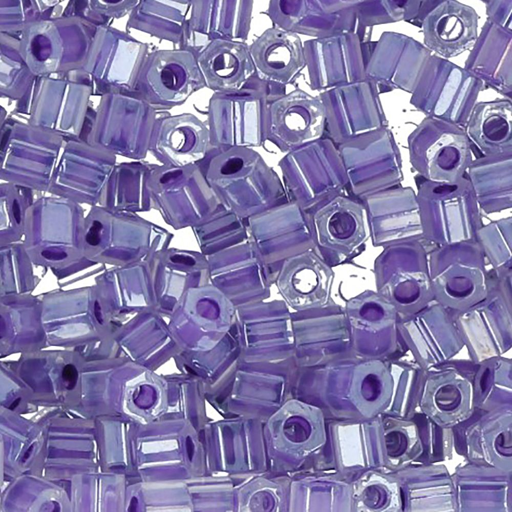 Бисер Toho 11/0 Hexagon 4 (2.2 мм), 25 г (5х5 г), 0922 фиолетовый/перл