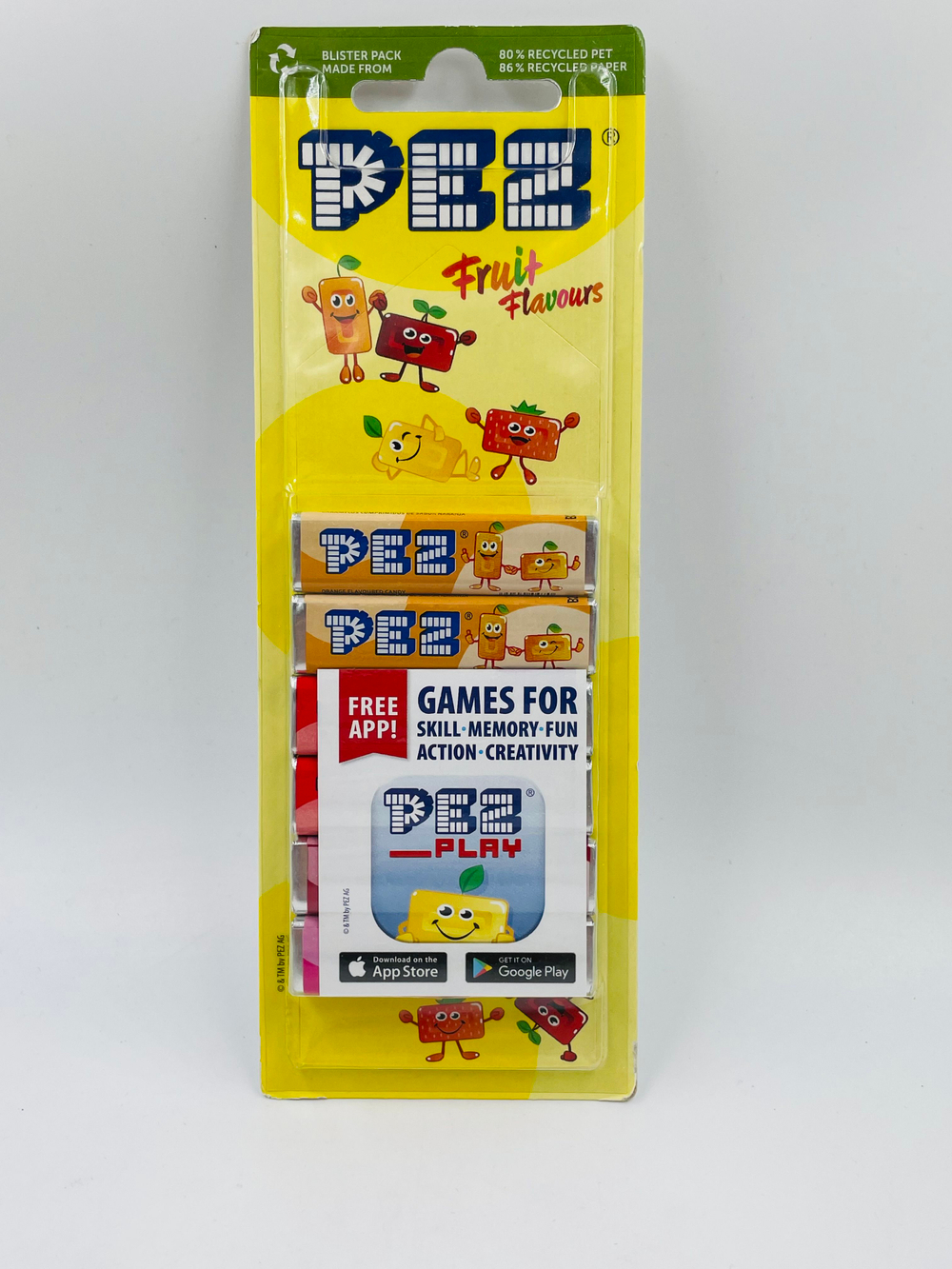PEZ Сменные блоки конфет с фруктовыми вкусами "Фруктовый микс", 2 уп. по 51 г (Австрия)