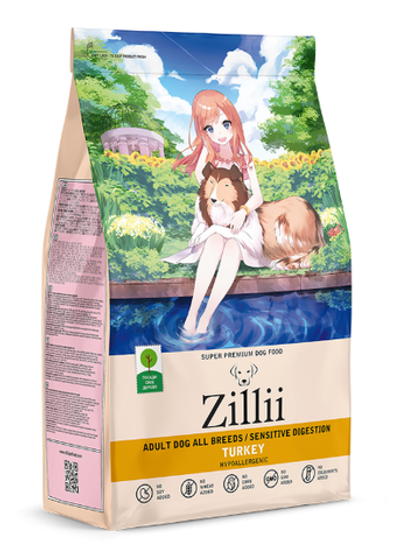 ZILLII Adult Dog Sensitive Digestion Сухой корм для взрослых собак с чувствительным пищеварением 3кг