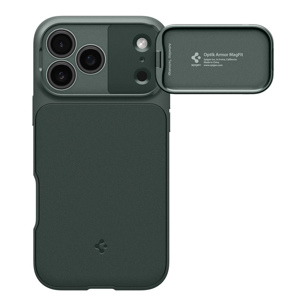 Чехол Spigen Optik Armor Magsafe для iPhone 17 Pro Max зеленый