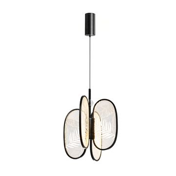 Подвесной светильник 38W 3000K 6665/38L черный L-VISION Piuma Odeon Light Exclusive