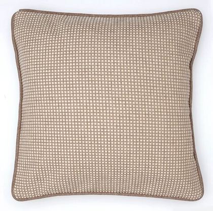 nan CUBEПодушка декоративная 40х40 кремово-бежевая клетка Textil Roig 40x40
