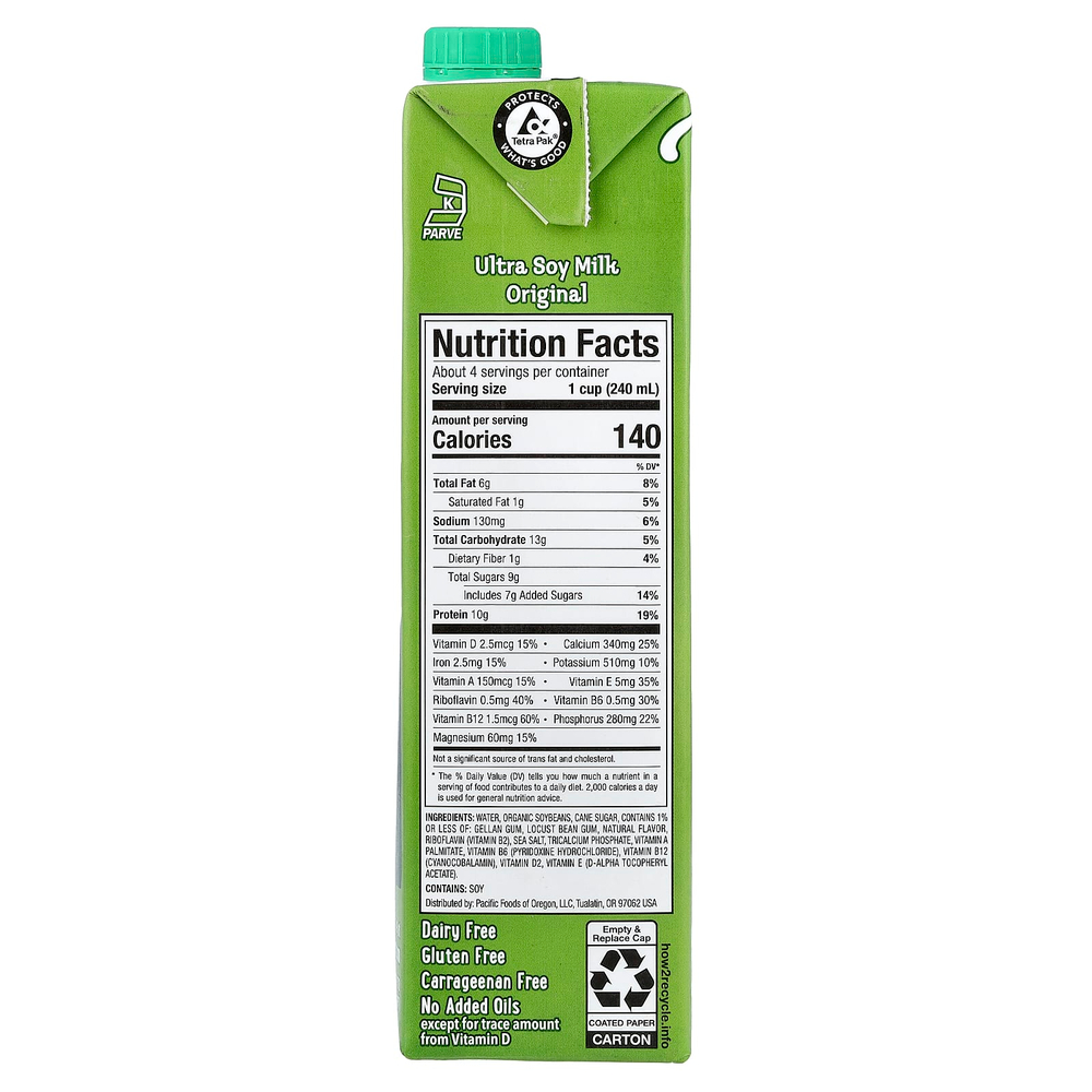 Pacific Foods, Ultra Soy Milk, соевое молоко, 946 мл (32 жидк. унции)
