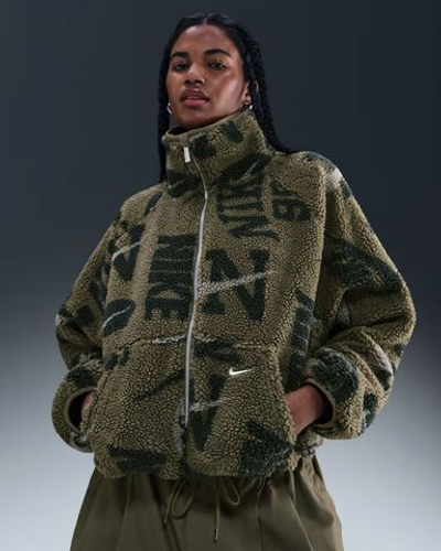 Nike Sportswear Женская куртка из флиса с длинным ворсом - NIKE