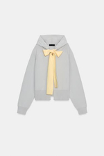 Трикотажный кардиган с капюшоном на шнурках - ZARA