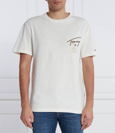 Футболка GOLD SIGNATURE BACK Tommy Jeans - кремовый (DM0DM17729)