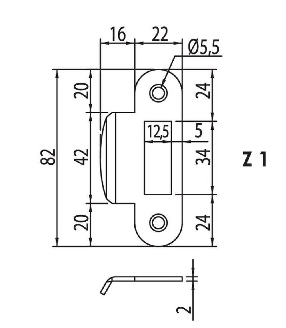 Замок с пластиковой защелкой MORELLI 1885 P BL, под цилиндр, черный