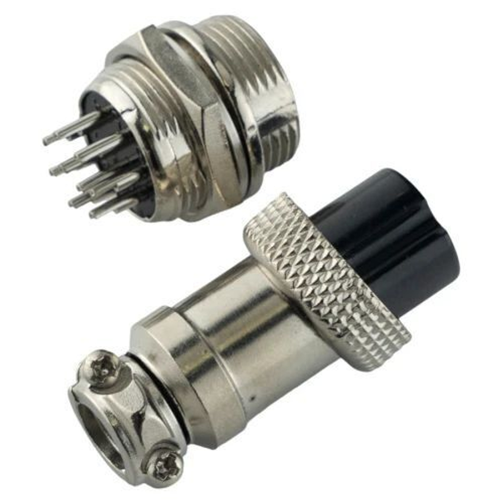 Авиационный разъем GX16 8Pin (штекер+гнездо)