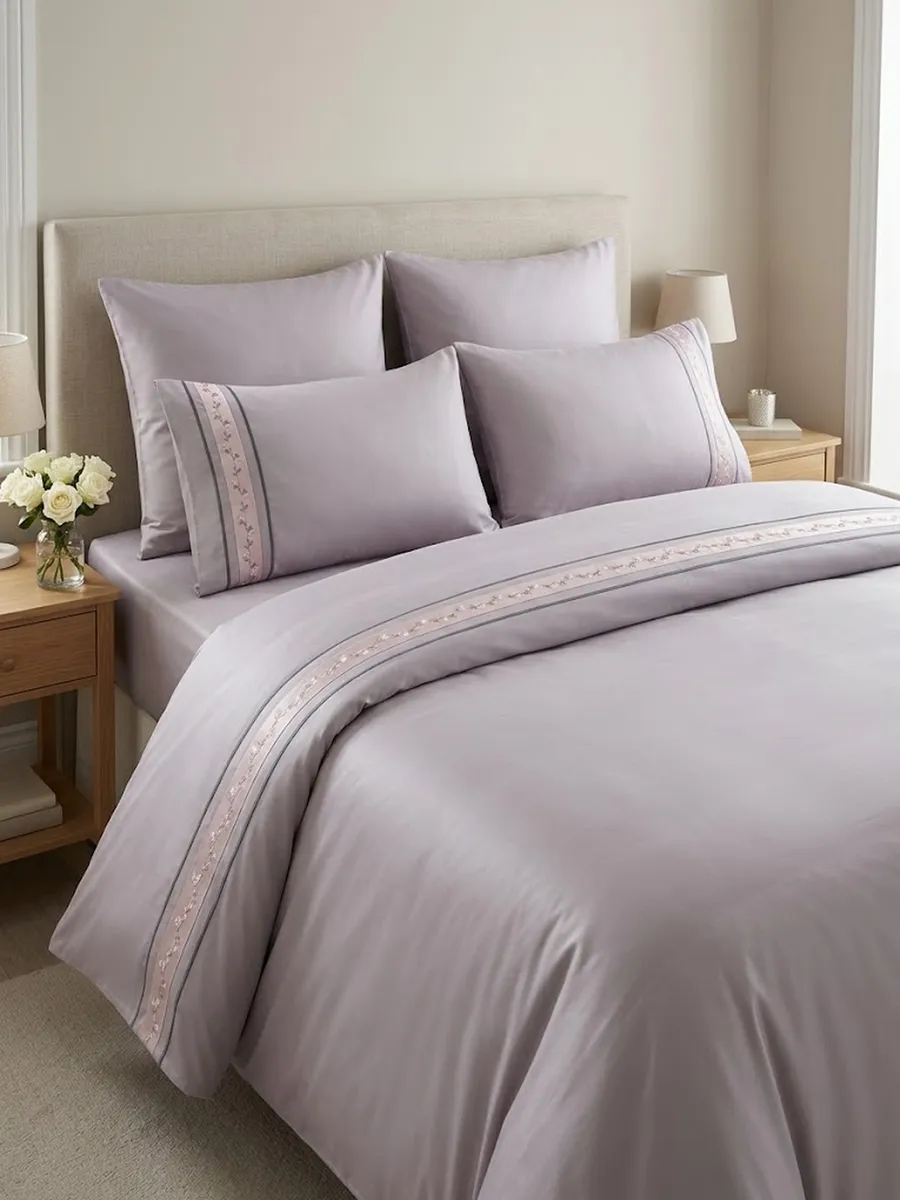 Gelin Home КПБ 6 пр. INDIRA пыльная роза пододеяльник 200*220, простынь 240*260, наволочки 50*70 2шт, декоративные наволочки 50*70 2шт GLNN513