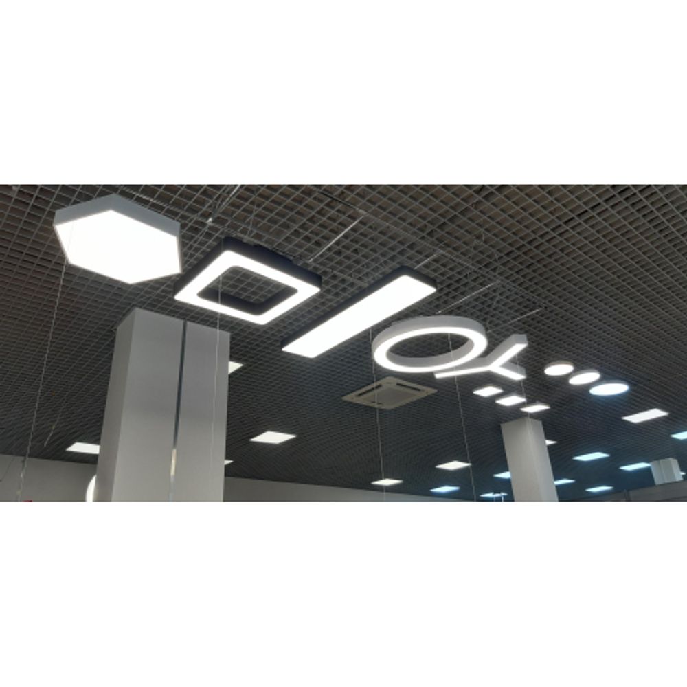 Светильник LED ЭРА Geometria SPO-123-W-40K-045 Hexagon 45Вт 4000К 2500Лм IP40 600*600*80 белый подвесной | Декоративные светильники Geometria