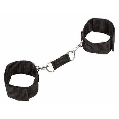Прочные фиксаторы с карабинами Wrist Cuffs (черный с серебряным) (Цвет: черный с серебряным)