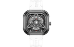 FAIRWHALE Orca Collection Men"s Watch Quartz Movement Silicone Strap Watch Men"s Watches Black Dial