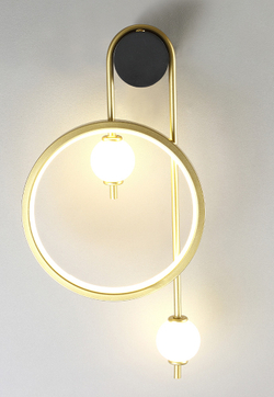 Бра Crystal Lux RODRIGO AP20W LED BLACK/GOLD
