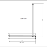 Душевая перегородка Vincea Волк-Ин (Walk-In) HR VSW-4HR100CG, 1000*2000, хром, стекло тонированное