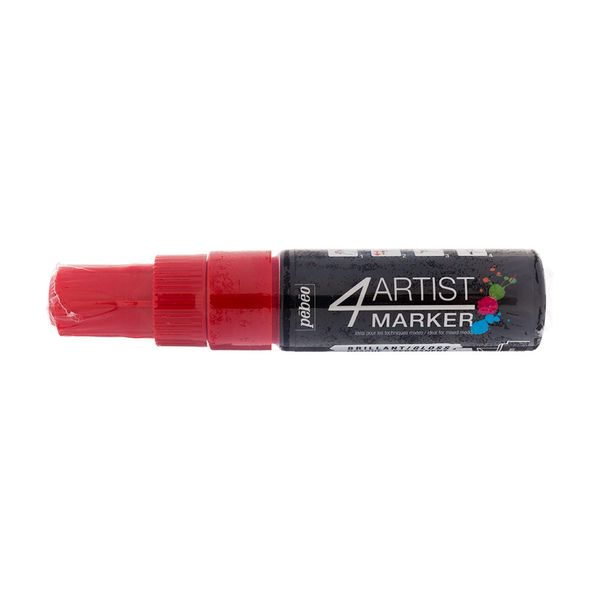 Маркер художественный 4Artist Marker на масляной основе 8 мм, перо скошенное, 3 шт, 580207 красный, Pebeo