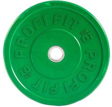 Диск для штанги каучуковый, цветной D51 мм PROFI-FIT 10 кг