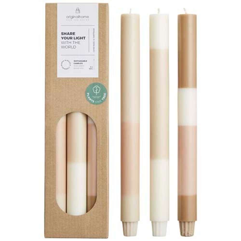 Originalhome свечи из многослойного известняка - набор из 3 штук