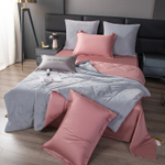 КПБ на резинке Сатин Velvet Premium с Одеялом VPR002, Евро, 4 наволочки, простынь 140*200*25