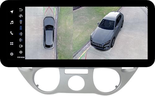 Магнитола для Hyundai i20 2009-2012 (кондиционер) - Teyes LUX ONE 360 монитор 12.3" 2K QLED на Android 10, Быстрая, CarPlay, 4G SIM-слот, 4 камеры в комплекте