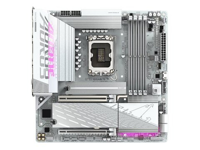 Материнская плата Gigabyte B860m Aorus Elite Wifi6e Ice, Socket LGA 1851, Intel B860, mATX, RTL