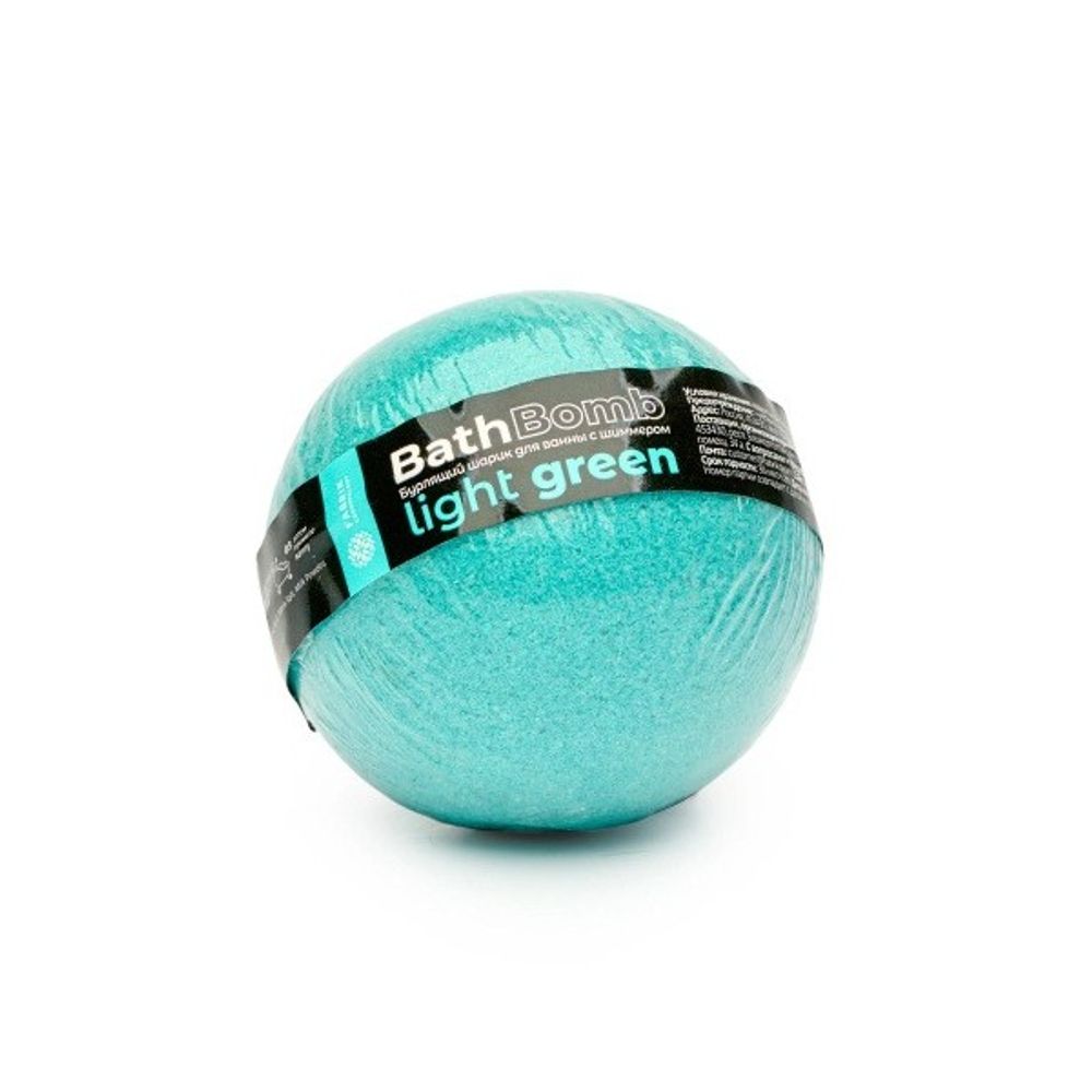Бурлящий шарик д/ванны с шиммером Light Green 120гр Fabrik Cosmetology