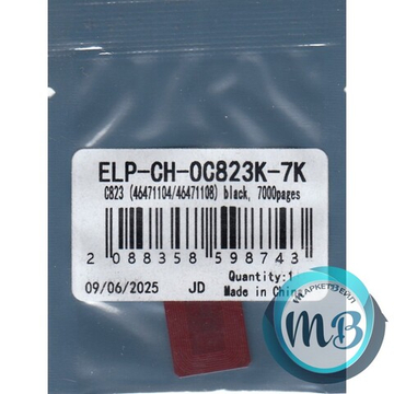 Чип ELP для картриджа OKI C823 (46471104/46471108) Black, 7K