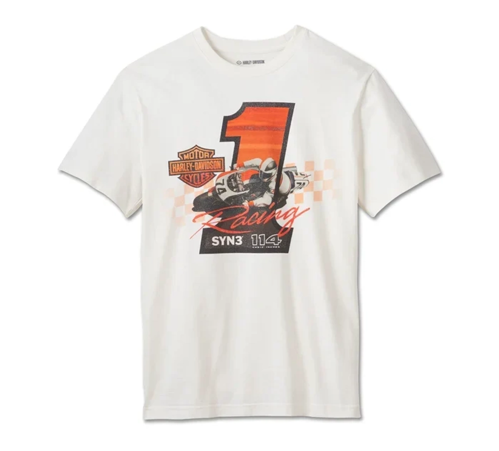 Футболка Men's H-D #1 Racer Tee White Harley-Davidson