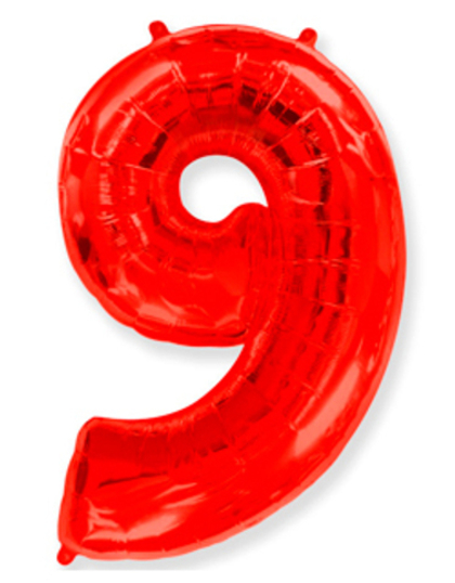 Цифра "9" Красный