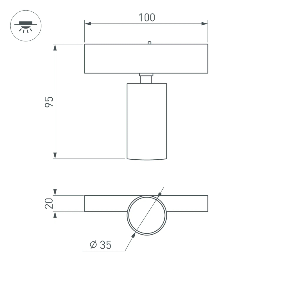 Светильник MAG-SPOT-25-R65-5W Warm3000 (BK, 30 deg, 24V) (Arlight, IP20 Металл, 5 лет) 033676