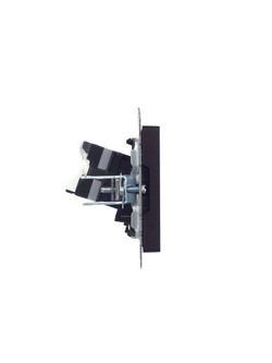 Розетка компьютерная СП RJ45 кат.5E BRITE РК10-БрЧ механизм черн. IEK BR-K10-1-K02