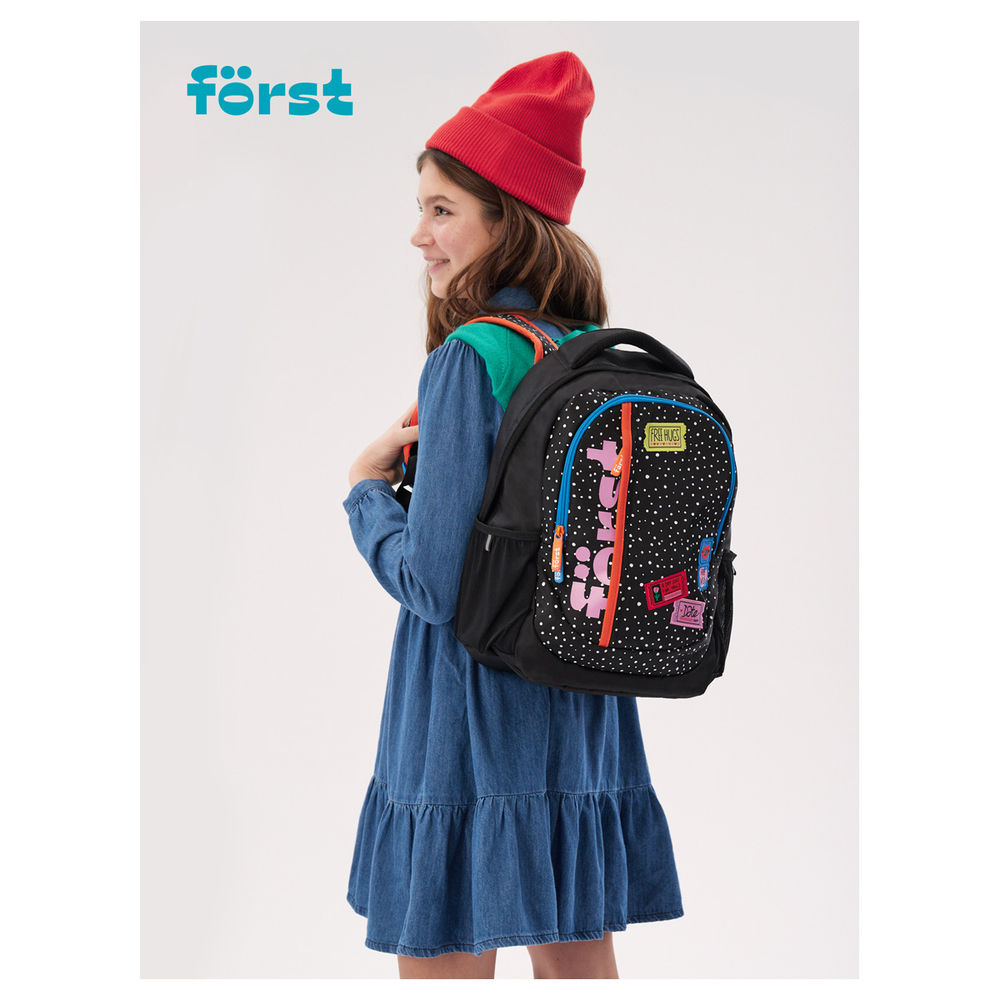 Först Рюкзак Först F-Trend "Dots style" 40*29*18см, 2 отделения, 3 кармана, эргономичная спинка