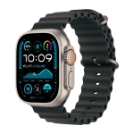 Умные часы Apple Watch Ultra 2 (2024) GPS + Cellular, 49mm, Natural Titanium Case with Black Ocean Band, (Черный)
