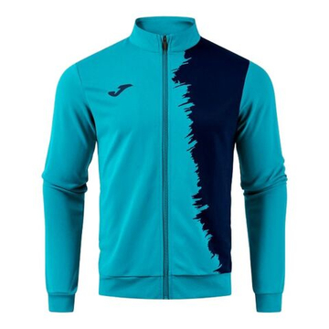 Мужская теннисная кофта Joma Picasho Full Zip - fluor turquoise/dark navy