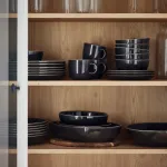 Тарелка IKEA GLADELIG (ГЛАДЕЛИГ), Темно-серый, 25 см