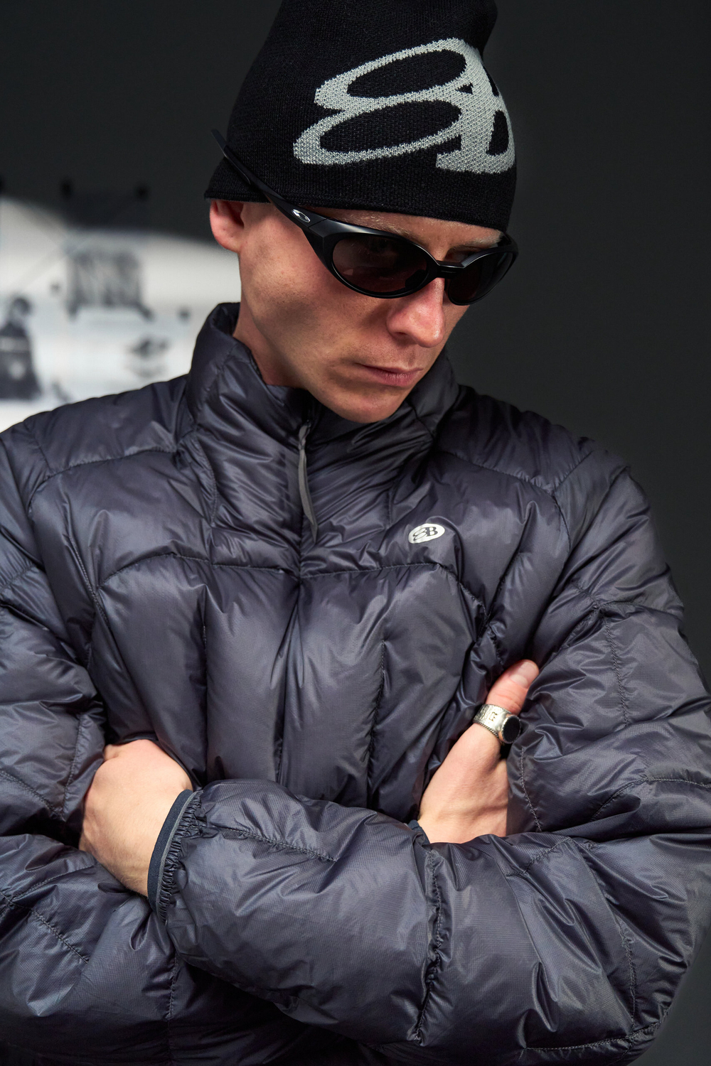 Куртка Blue Monte Down Jacket with Irregular Quilting "Bakahe"