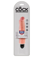 Телесный вибратор-реалистик 7  Vibrating Stiffy - 21,6 см.
