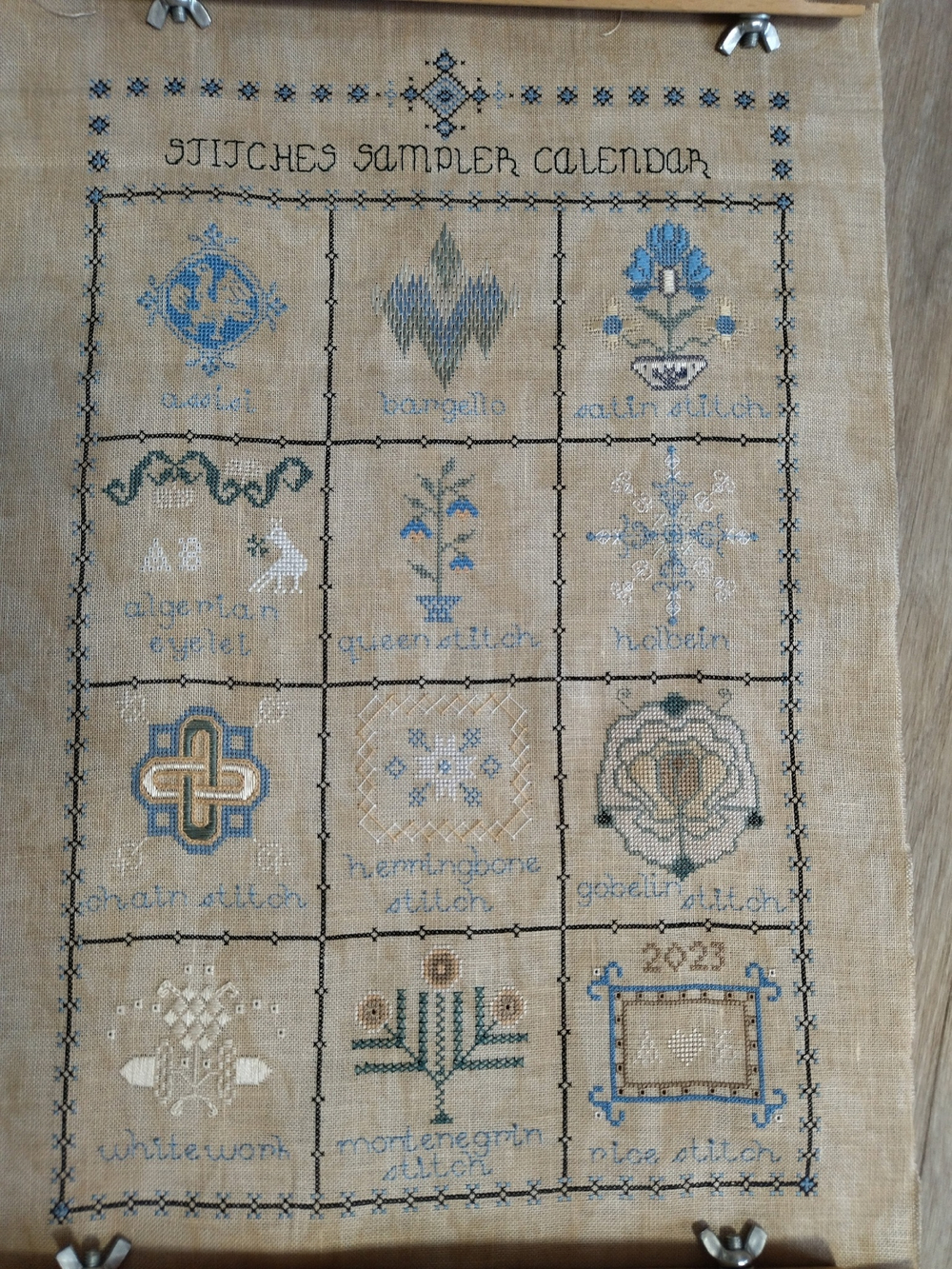SAL 2022 "Stitches Sampler calendar"